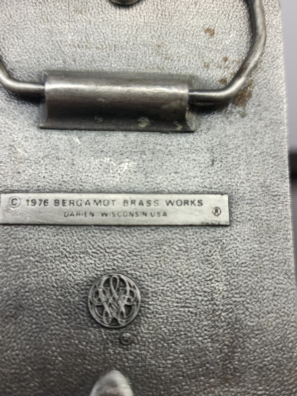 Vintage 1976 Olympic Games USA Brass Belt Buckle Bergamot Buckle Works Darien WI